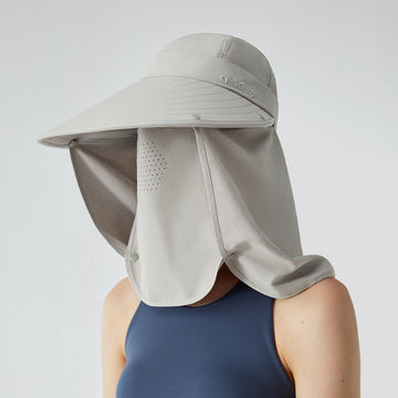 Unisex Fishing Hiking Sun Protection Face Neck Cover Flap Hat UPF 50+